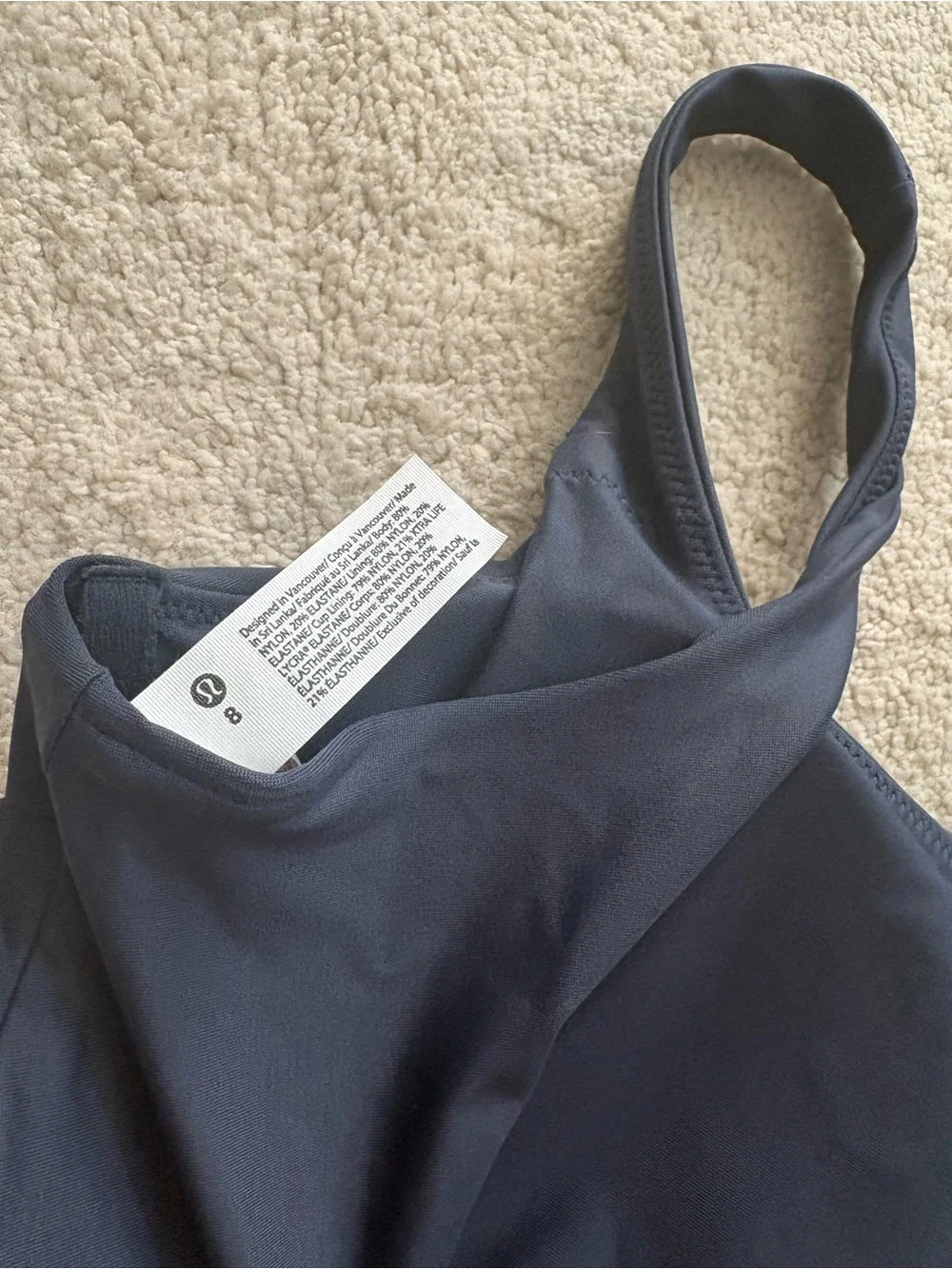 NWOT Lululemon Waterside Classic Navy One-Piece Swimsuit